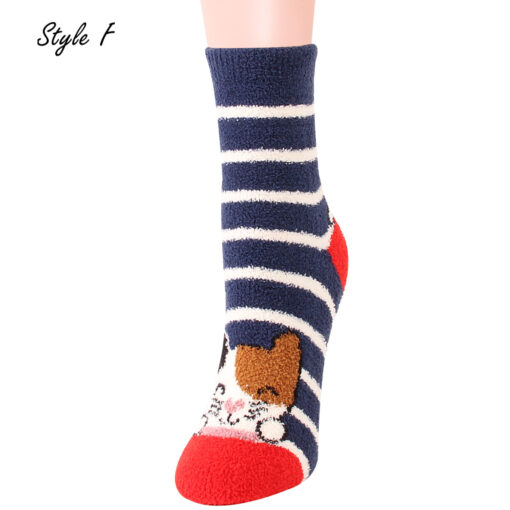 Women Warm Kitty Winter Fleece Socks - Image 9