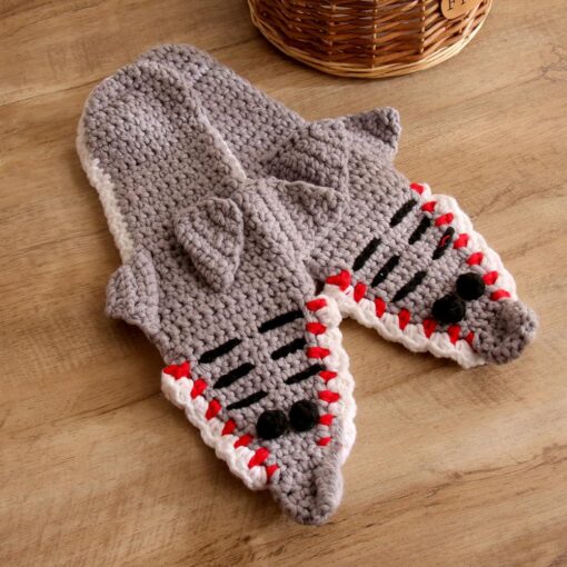 Funky Knitted Shark Biting Socks - United Kingdom - Image 6