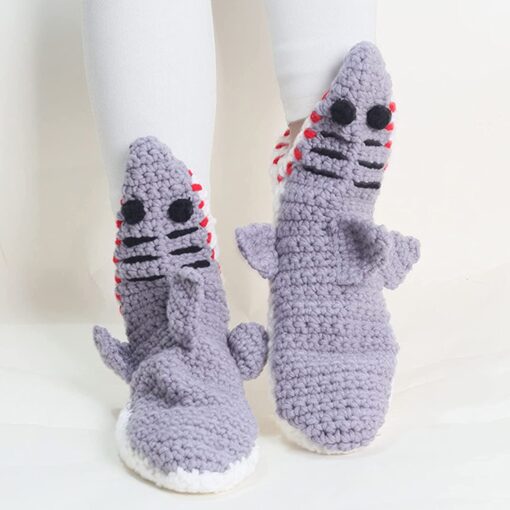 Funky Knitted Shark Biting Socks - United Kingdom - Image 9