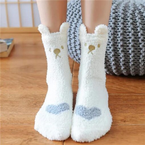 Women's Coral Fleece Winter Socks - United Kingdom - Image 4