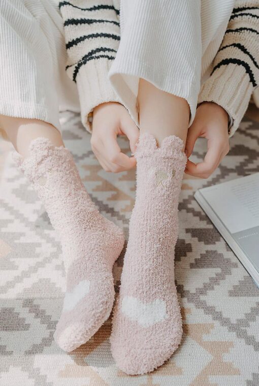 Women's Coral Fleece Winter Socks - United Kingdom - Image 5