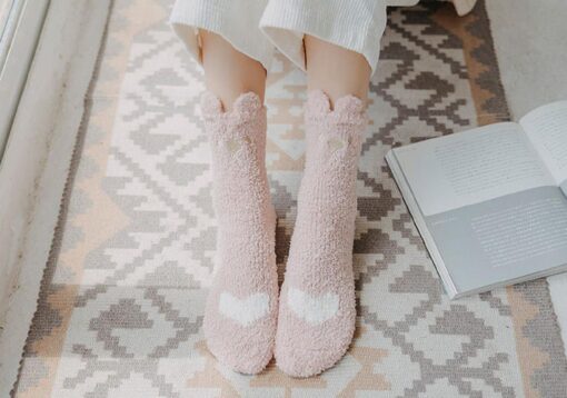 Women's Coral Fleece Winter Socks - United Kingdom - Image 6