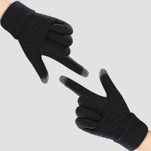 Unisex Winter Knitting Touch-screen Gloves - United Kingdom - Image 4