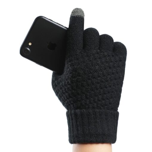 Unisex Winter Knitting Touch-screen Gloves - United Kingdom - Image 7