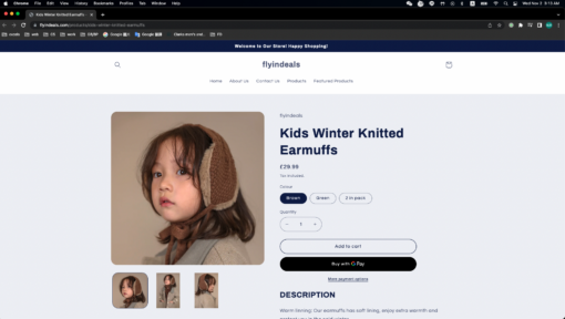 Kids Winter Knitted Earmuffs - United Kingdom - Image 2