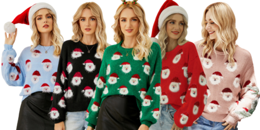 Women's Christmas Santa Sweater  - United Kingdom