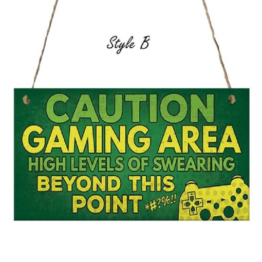 Funny Gamer Wooden Door Sign - United Kingdom - Image 3