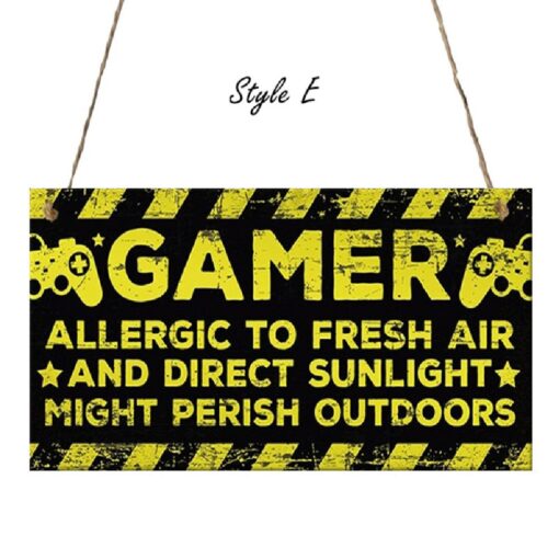 Funny Gamer Wooden Door Sign - United Kingdom - Image 6