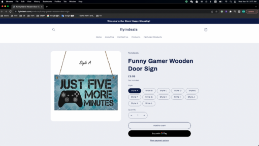 Funny Gamer Wooden Door Sign - United Kingdom - Image 14