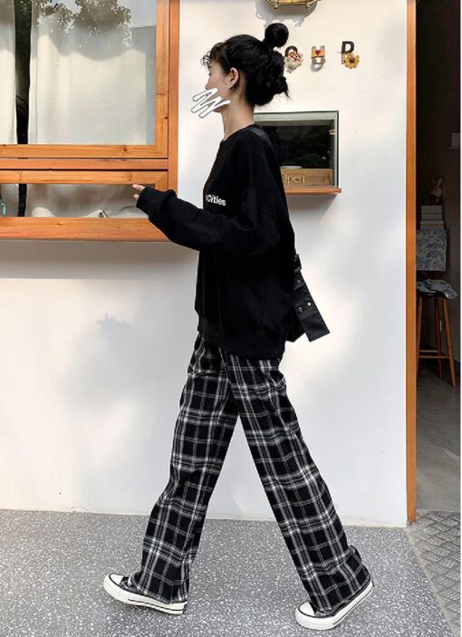 Women's Striped Warm High Waist Pants - Image 13