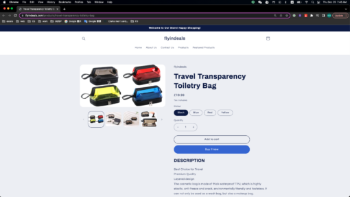 Travel Transparency Toiletry Bag - United Kingdom - Image 2