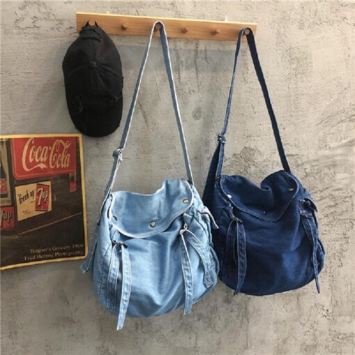 Women's Casual Denim Backpack - United Kingdom - Image 3