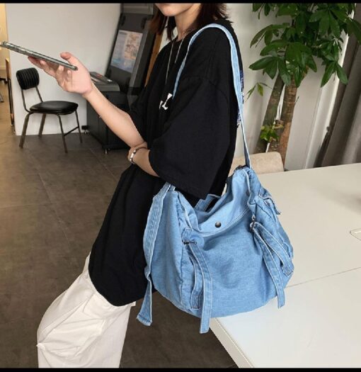 Women's Casual Denim Backpack - United Kingdom - Image 9