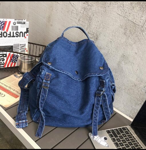 Women's Casual Denim Backpack - United Kingdom - Image 11