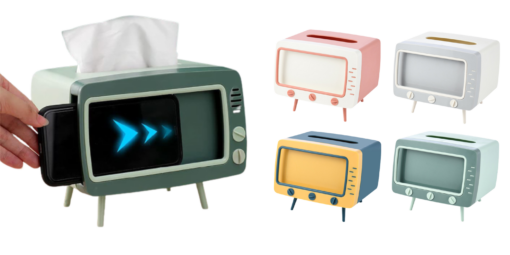 Retro TV Shaped Tissue Box - United Kingdom