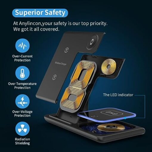 3 In 1 Wireless Charger Stand - IT0904 - Image 4