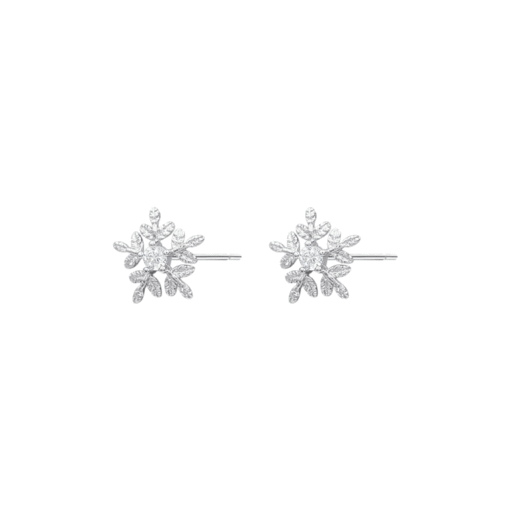 Diamante Snowflake Stud Earrings And Pendant Set - AC1243 - Image 3