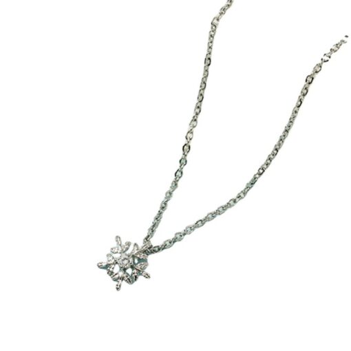 Diamante Snowflake Stud Earrings And Pendant Set - AC1243 - Image 7