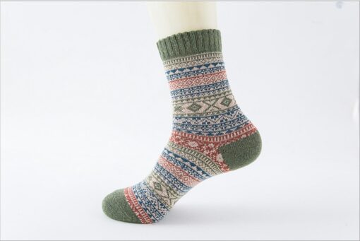 5 or 10 Pairs Vintage Knitted Cozy Warm Socks - AC1262 - Image 11