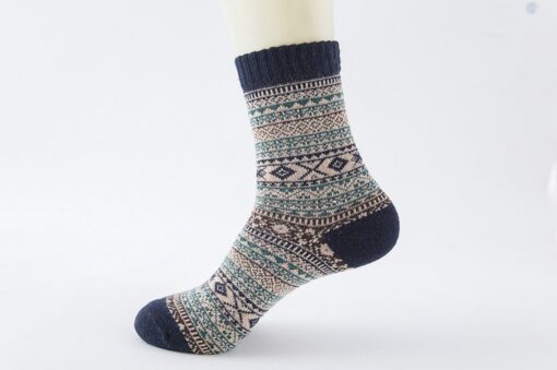 5 or 10 Pairs Vintage Knitted Cozy Warm Socks - AC1262 - Image 14