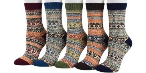 5 or 10 Pairs Vintage Knitted Cozy Warm Socks - AC1262 - Image 17