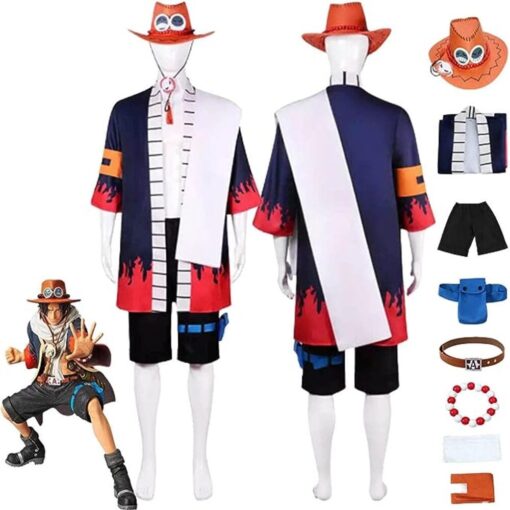 Halloween Anime Fire Pirate Costume - AC1281 - Image 5