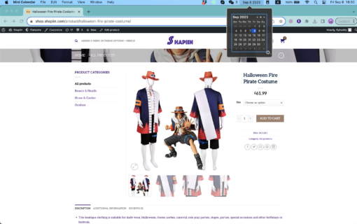 Halloween Anime Fire Pirate Costume - AC1281 - Image 10