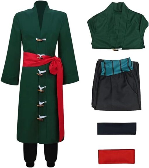 Halloween Anime Cos play Zoro Samurai Costume - AC1283 - Image 4