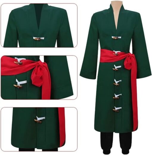 Halloween Anime Cos play Zoro Samurai Costume - AC1283 - Image 5