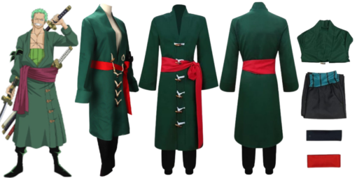 Halloween Anime Cos play Zoro Samurai Costume - AC1283 - Image 11