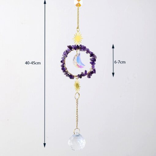 Natural Crystal Stone Prism Hanging Sun Catcher - AC1330 - Image 2