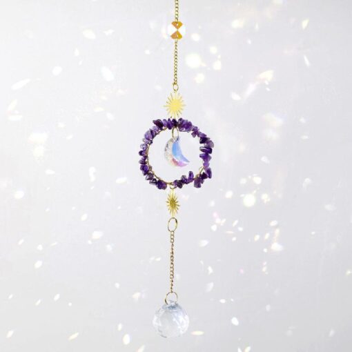 Natural Crystal Stone Prism Hanging Sun Catcher - AC1330 - Image 3