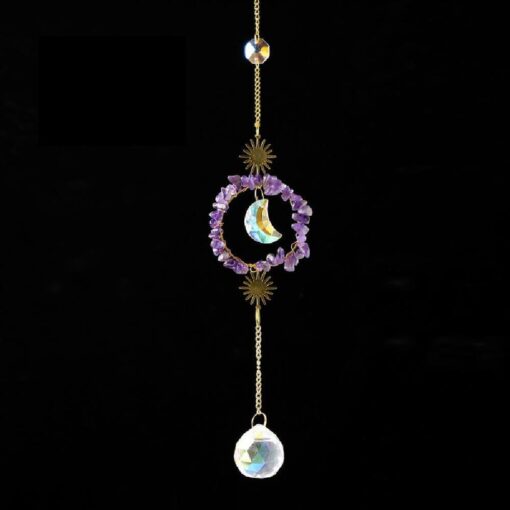 Natural Crystal Stone Prism Hanging Sun Catcher - AC1330 - Image 4