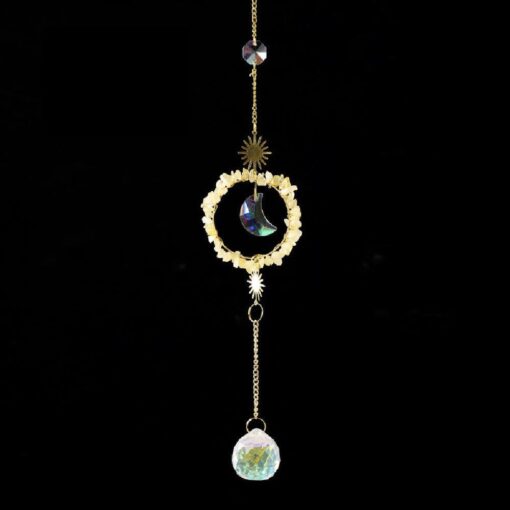 Natural Crystal Stone Prism Hanging Sun Catcher - AC1330 - Image 6