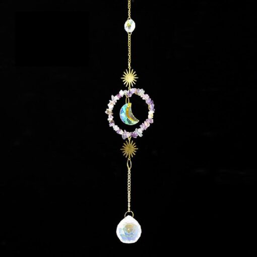 Natural Crystal Stone Prism Hanging Sun Catcher - AC1330 - Image 7