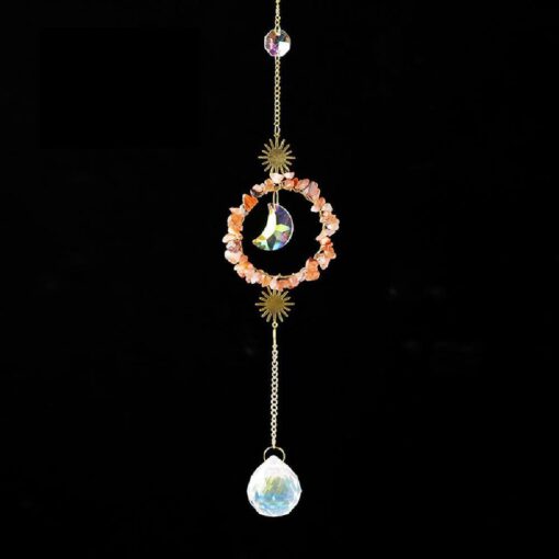 Natural Crystal Stone Prism Hanging Sun Catcher - AC1330 - Image 9