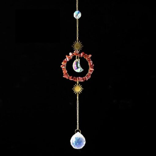 Natural Crystal Stone Prism Hanging Sun Catcher - AC1330 - Image 11