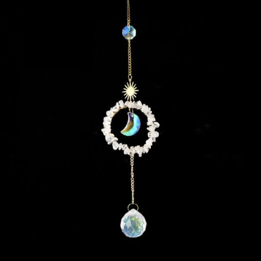 Natural Crystal Stone Prism Hanging Sun Catcher - AC1330 - Image 12