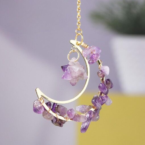 Natural Crystal Stone Prism Hanging Sun Catcher - AC1330 - Image 13