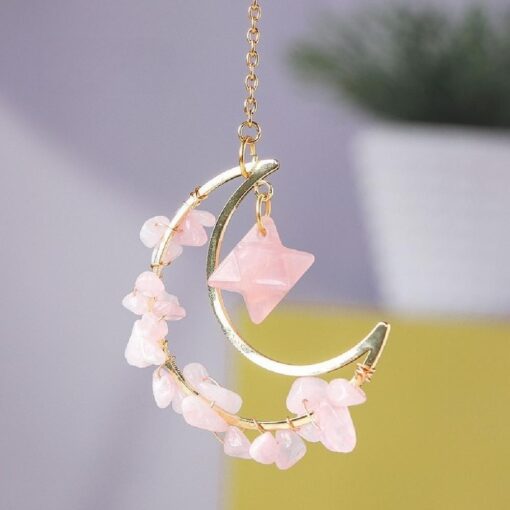 Natural Crystal Stone Prism Hanging Sun Catcher - AC1330 - Image 17