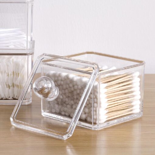 One or Two Clear Cotton Buds Storage Boxes - HH1541