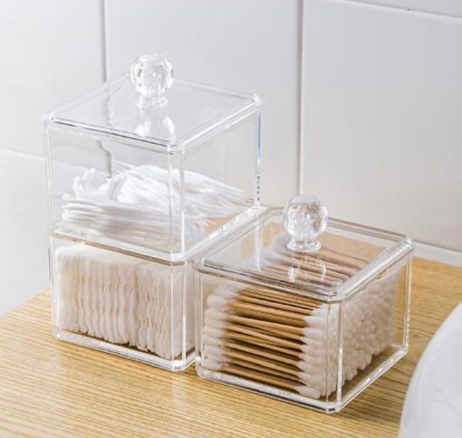 One or Two Clear Cotton Buds Storage Boxes - HH1541 - Image 3