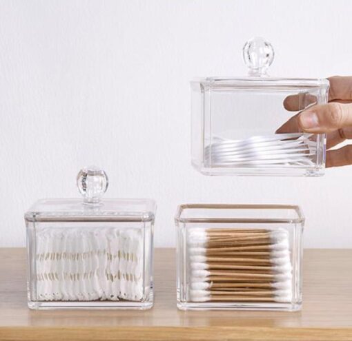 One or Two Clear Cotton Buds Storage Boxes - HH1541 - Image 4