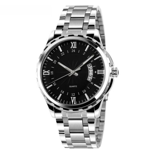 Men's Stainless Steel Black Dial Watch - CL0791 - Image 9