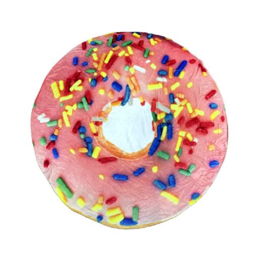 Novelty Doughnut Flannel Round Blanket - HH1547 #TREND23 - Image 2