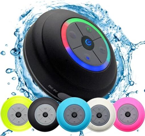 Water Resistant Bluetooth LED Shower Speaker - IT0969 - Image 5