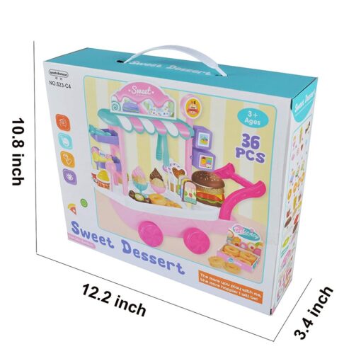 36 pcs Ice Cream Cart Candy Pretend Play Toys - Image 11