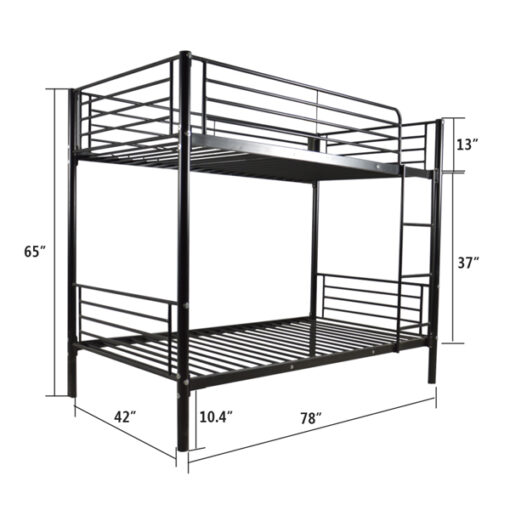 Metal Bunk Bed with Ladder for Kids Teens Adults - Image 11