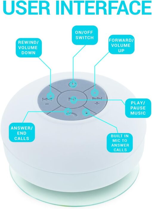 Waterproof Bluetooth Shower Speaker - Image 12