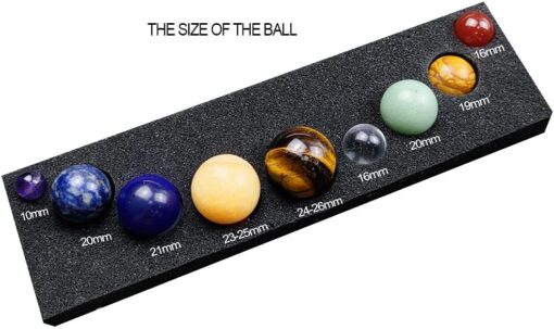 Natural Solar System 9 Planets Decor Gemstones Set - Image 2